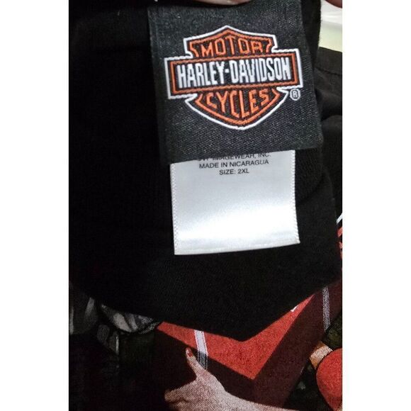 Harley-Davidson "Happy Harley Days" Christmas Tee 2XL Black C&A Plain city Ohio - Picture 5 of 5